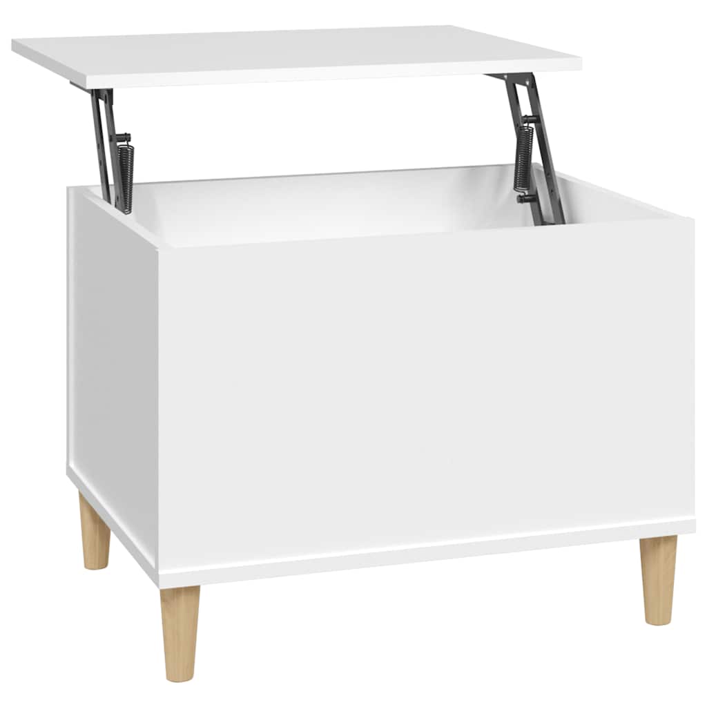Table basse Blanc 60x44,5x45 cm Bois d'ingénierie - XIOS