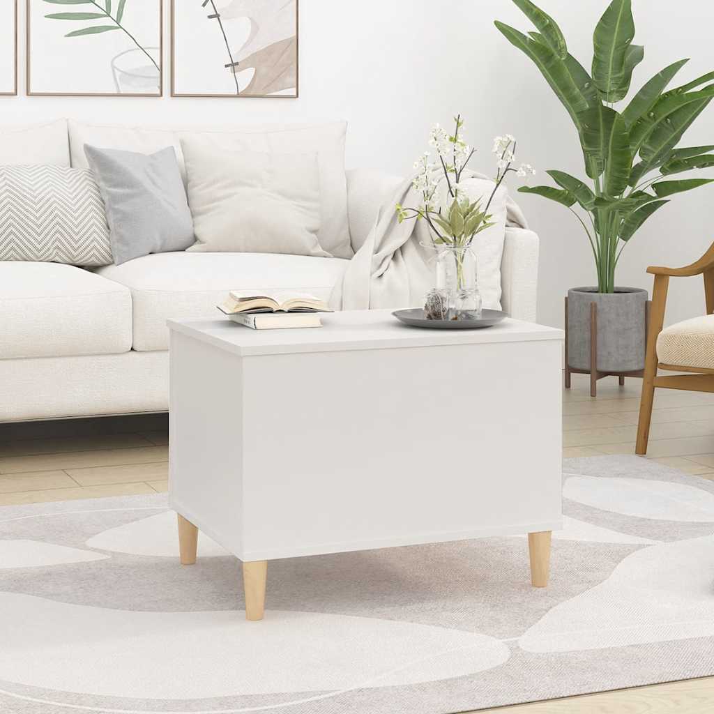 Table basse Blanc 60x44,5x45 cm Bois d'ingénierie - XIOS
