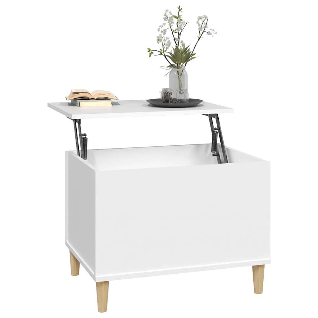 Table basse Blanc 60x44,5x45 cm Bois d'ingénierie - XIOS