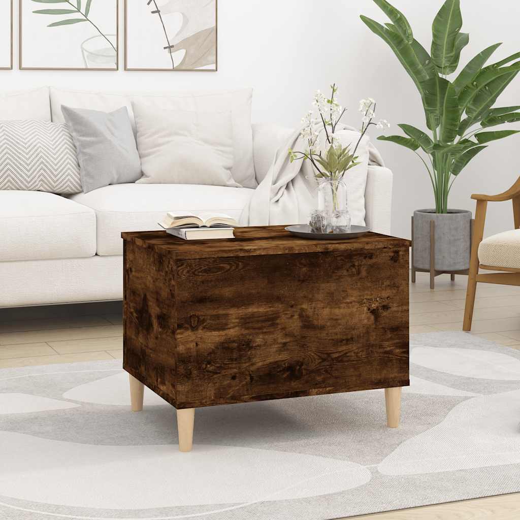 Table basse Chêne fumé 60x44,5x45 cm Bois d'ingénierie - XIOS