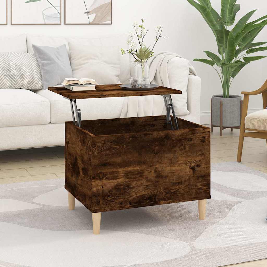 Table basse Chêne fumé 60x44,5x45 cm Bois d'ingénierie - XIOS
