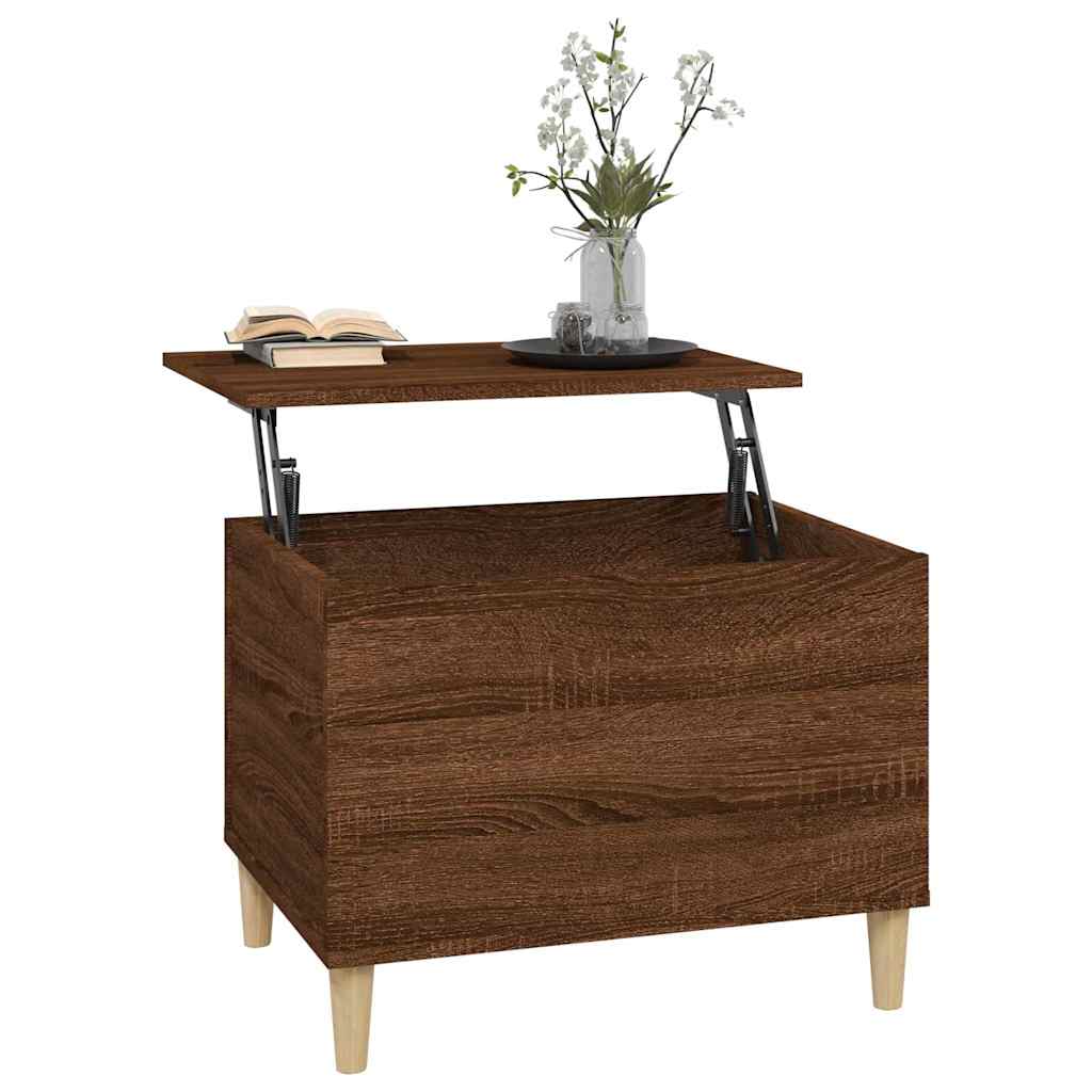Table basse Chêne marron 60x44,5x45 cm Bois d'ingénierie - XIOS