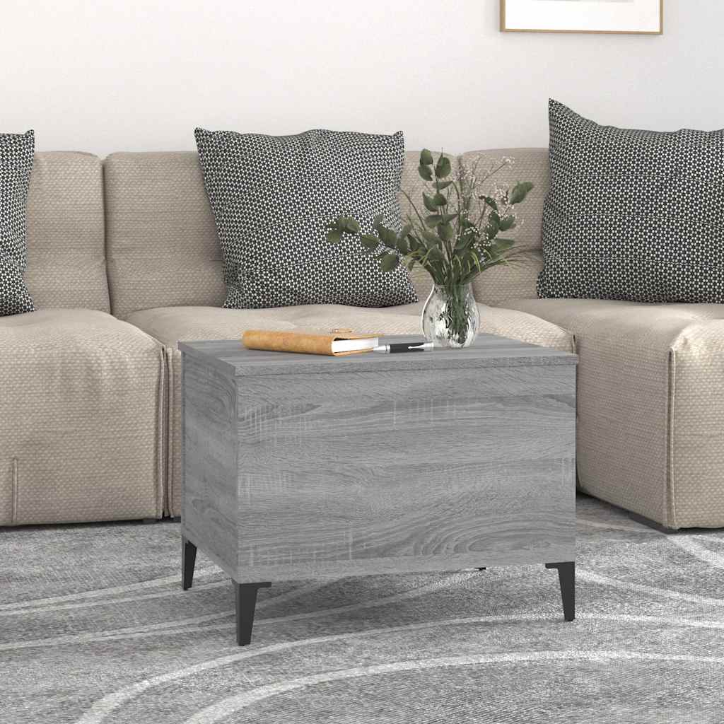 Table basse Sonoma gris 60x44,5x45 cm Bois d'ingénierie - XIOS
