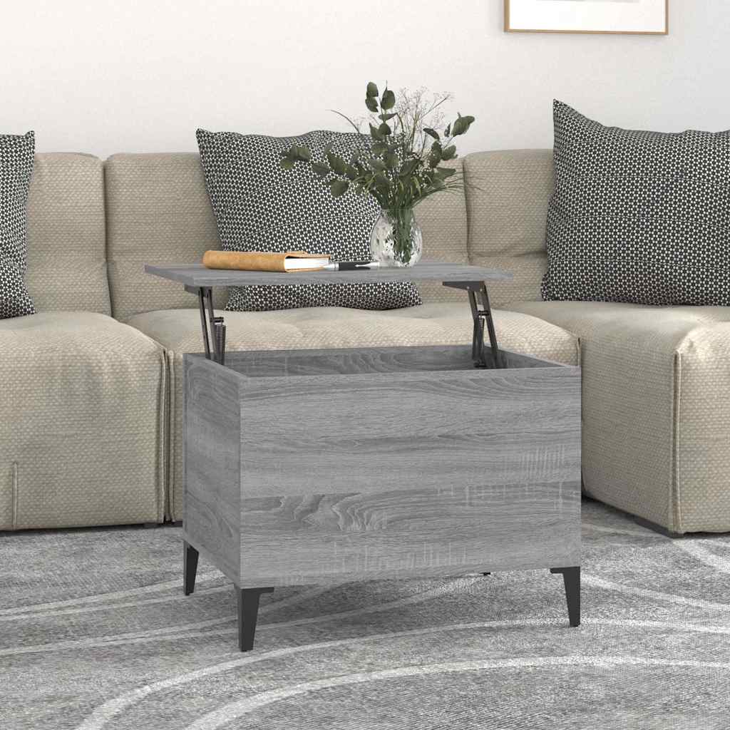 Table basse Sonoma gris 60x44,5x45 cm Bois d'ingénierie - XIOS