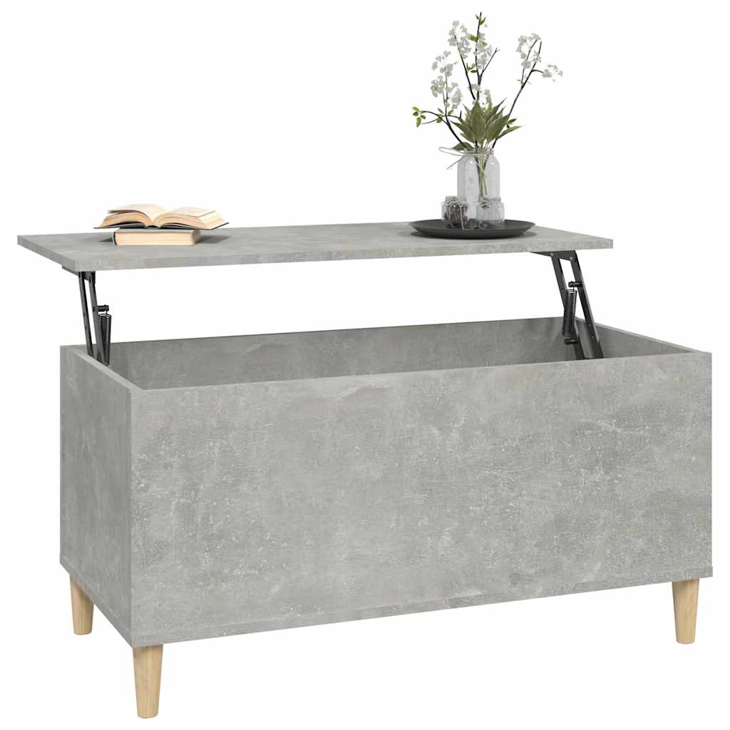 Table basse Gris béton 90x44,5x45 cm Bois d'ingénierie - XIOS