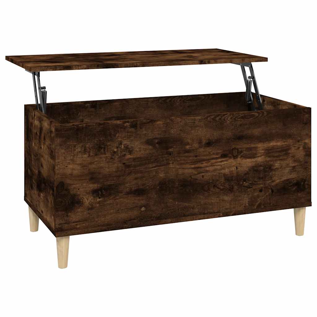 Table basse Chêne fumé 90x44,5x45 cm Bois d'ingénierie - XIOS