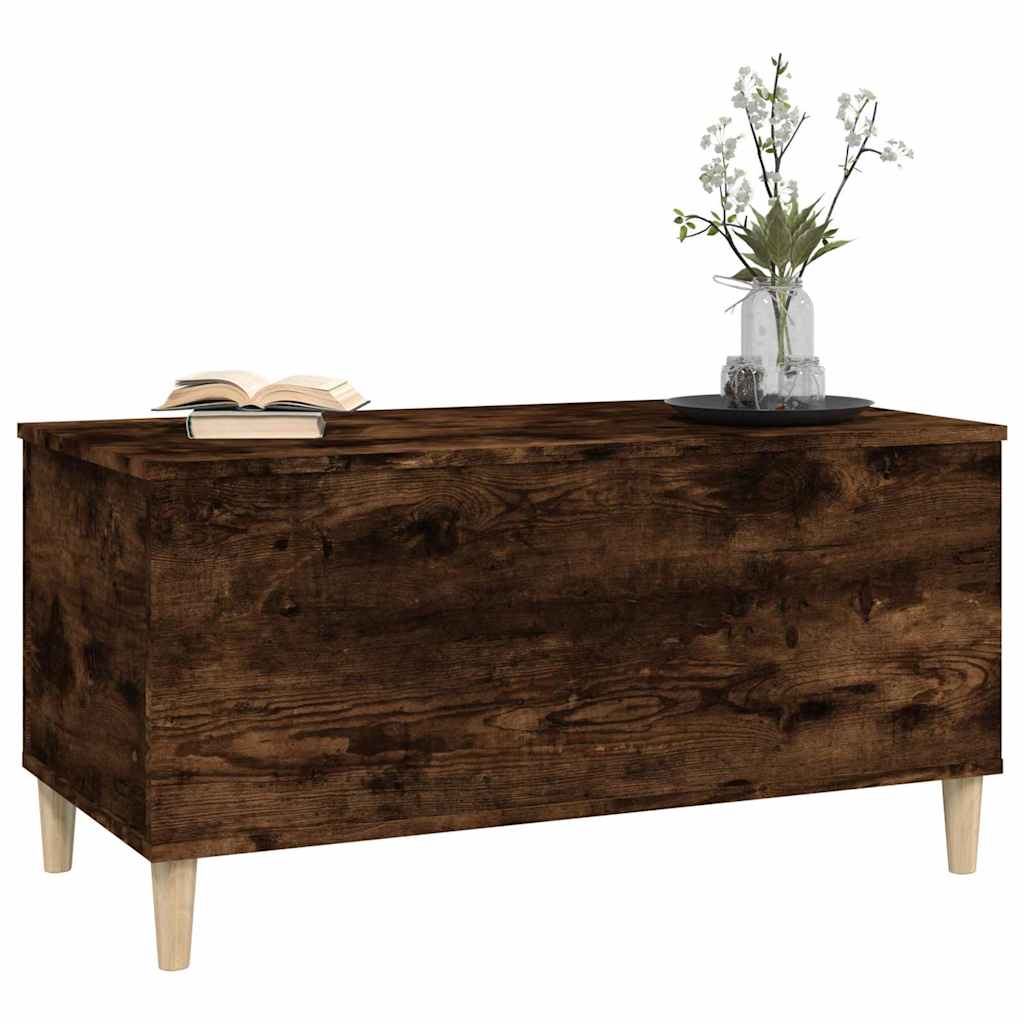 Table basse Chêne fumé 90x44,5x45 cm Bois d'ingénierie - XIOS