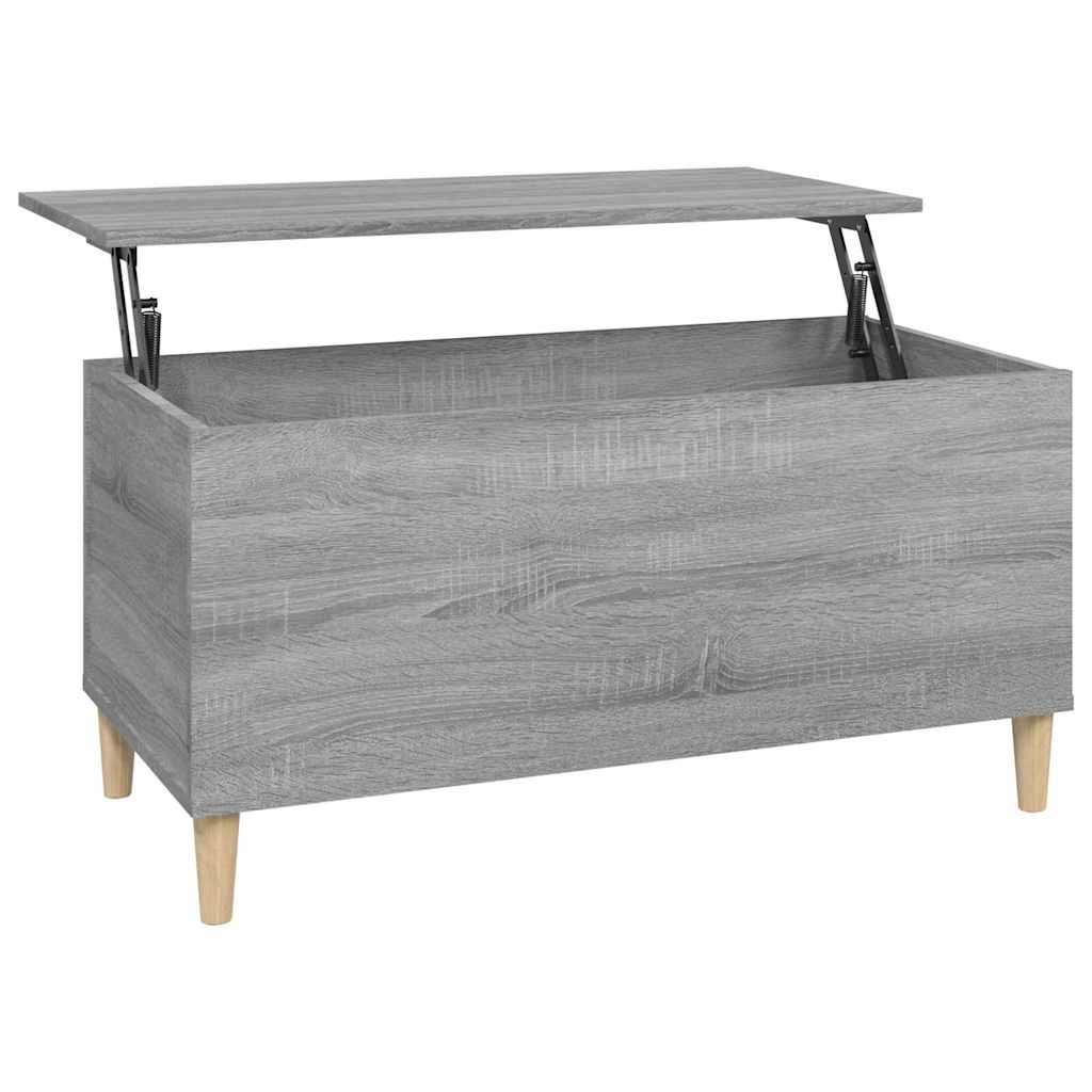 Table basse Sonoma gris 90x44,5x45 cm Bois d'ingénierie - XIOS