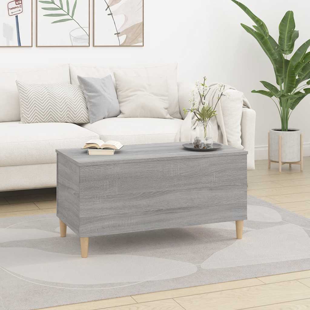 Table basse Sonoma gris 90x44,5x45 cm Bois d'ingénierie - XIOS