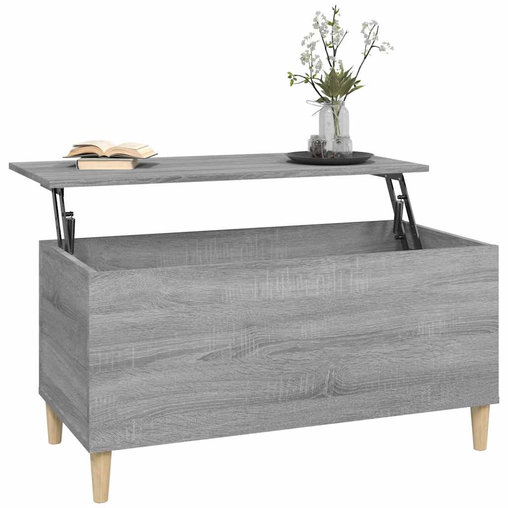 Table basse Sonoma gris 90x44,5x45 cm Bois d'ingénierie - XIOS