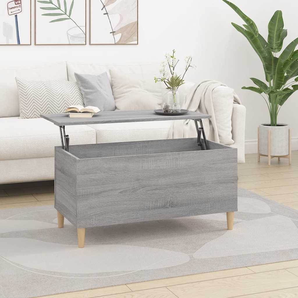 Table basse Sonoma gris 90x44,5x45 cm Bois d'ingénierie - XIOS