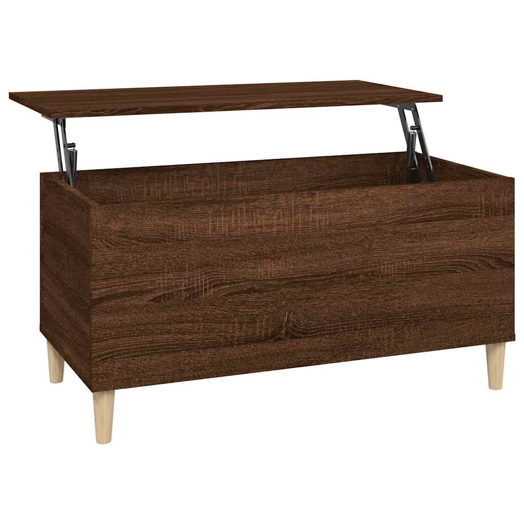 Table basse Chêne marron 90x44,5x45 cm Bois d'ingénierie - XIOS