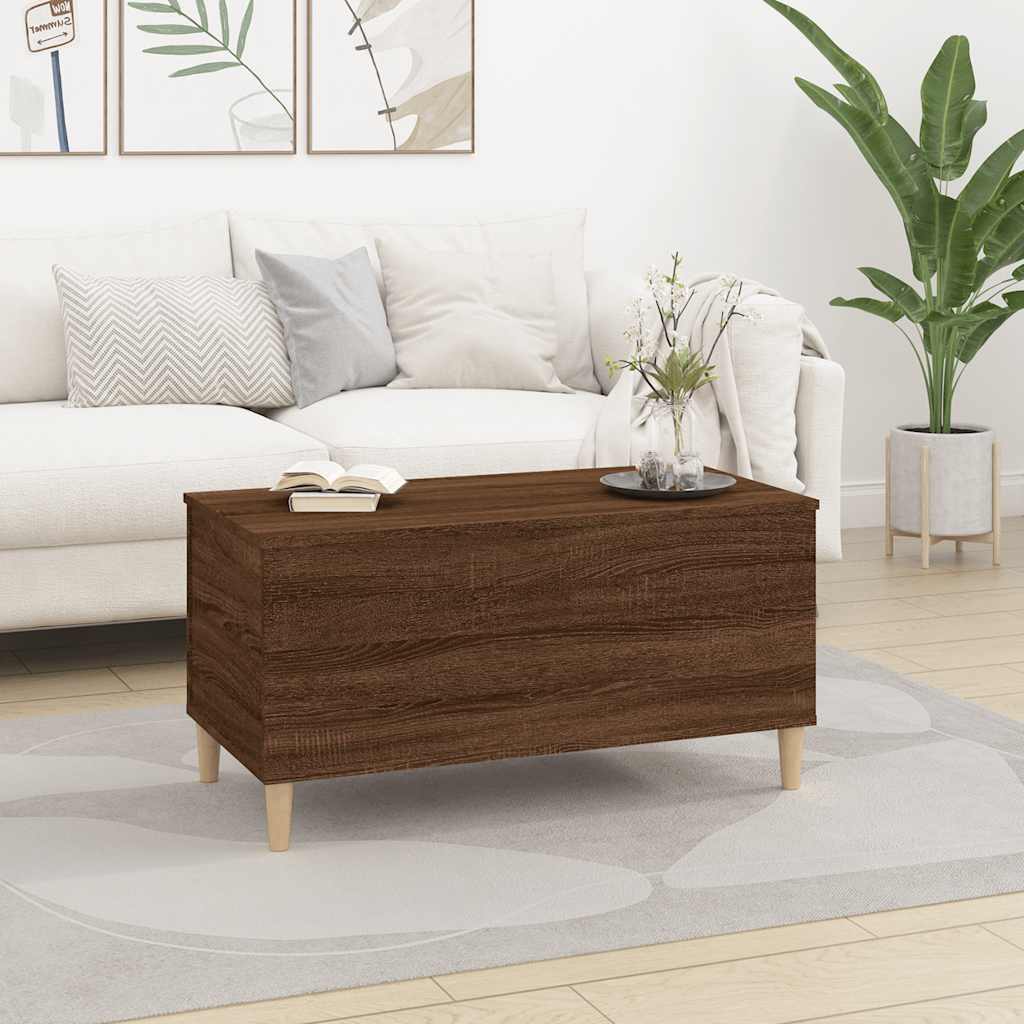 Table basse Chêne marron 90x44,5x45 cm Bois d'ingénierie - XIOS