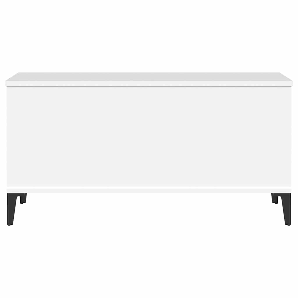 Table basse Blanc 90x44,5x45 cm Bois d'ingénierie - XIOS