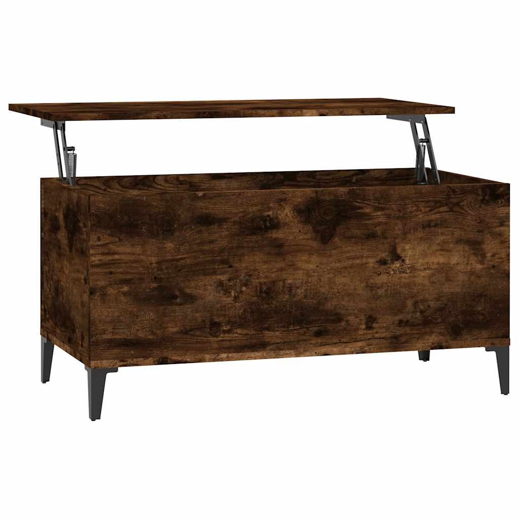 Table basse Chêne fumé 90x44,5x45 cm Bois d'ingénierie - XIOS