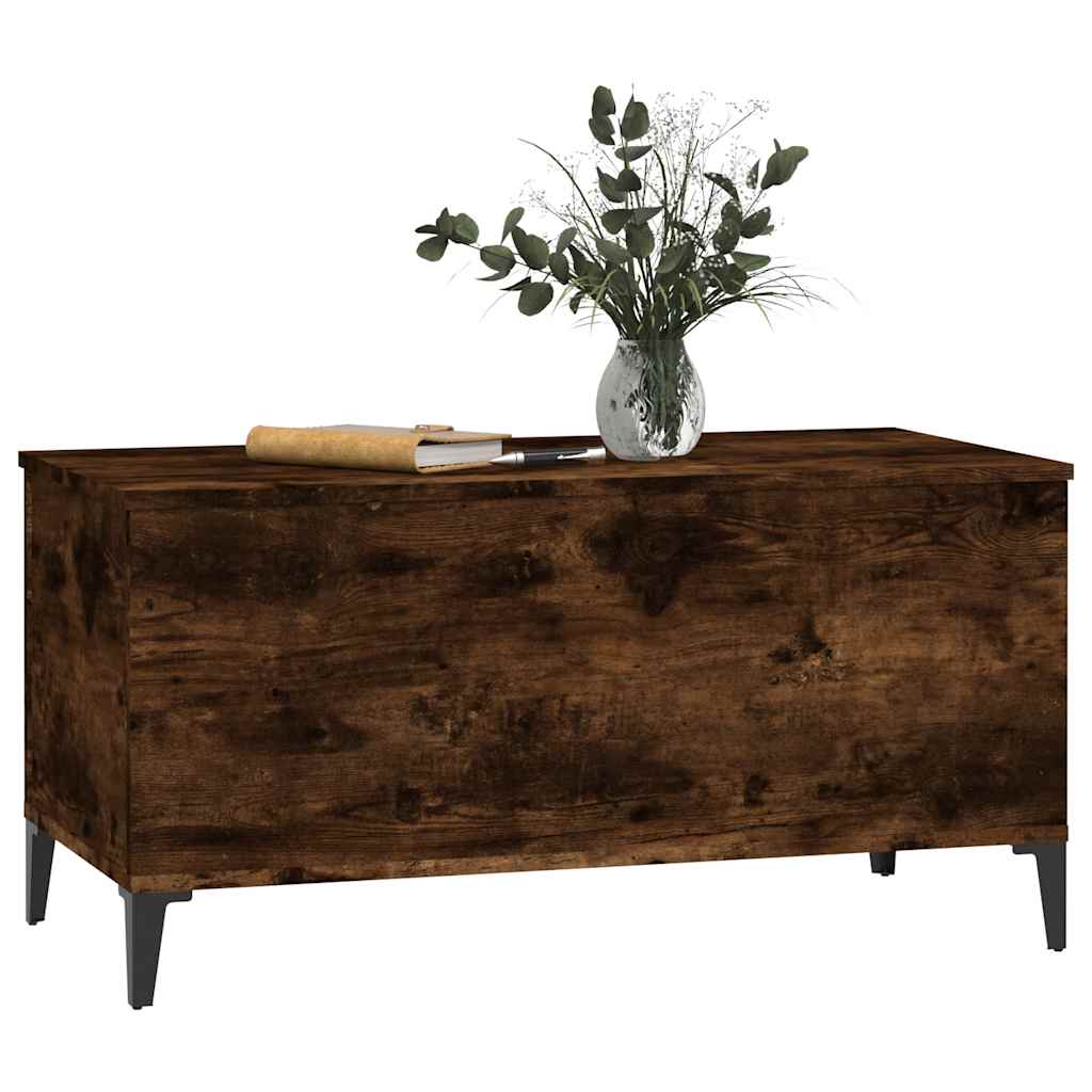 Table basse Chêne fumé 90x44,5x45 cm Bois d'ingénierie - XIOS