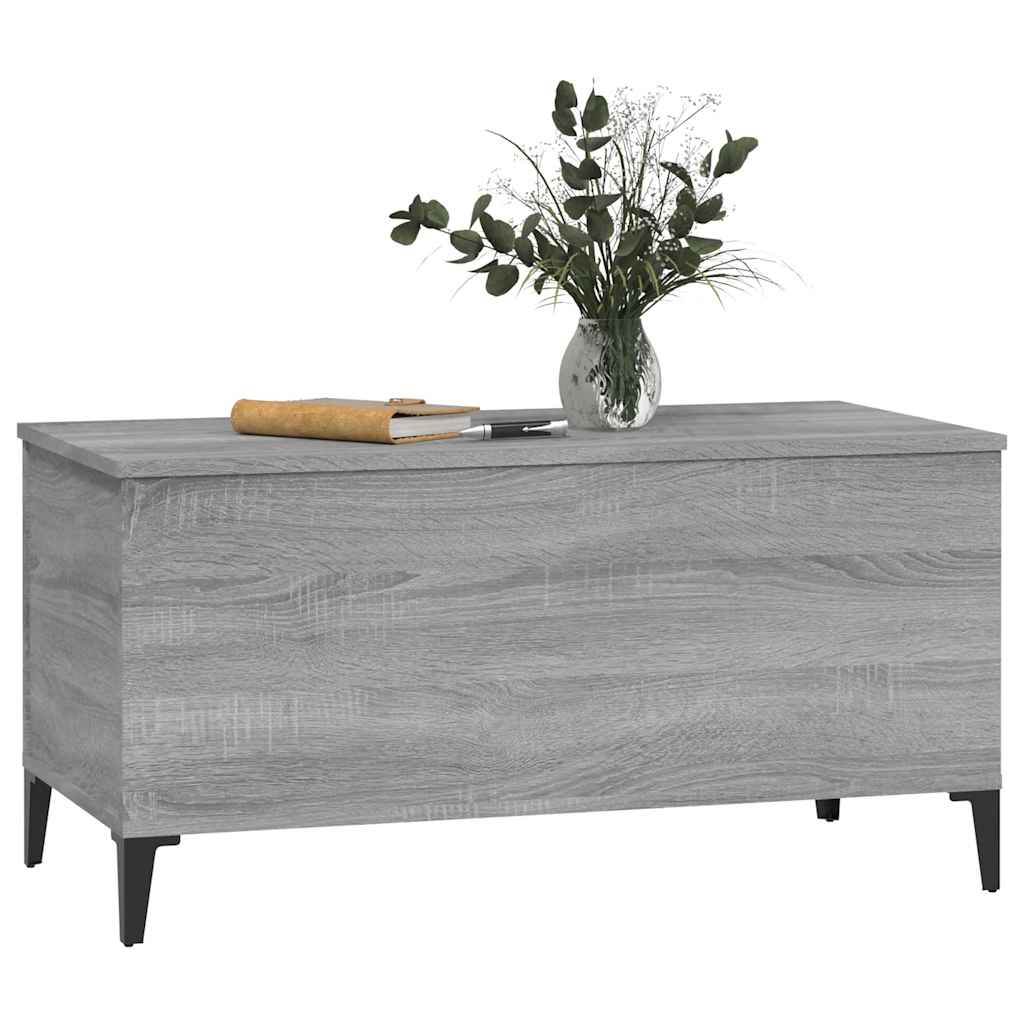 Table basse Sonoma gris 90x44,5x45 cm Bois d'ingénierie - XIOS