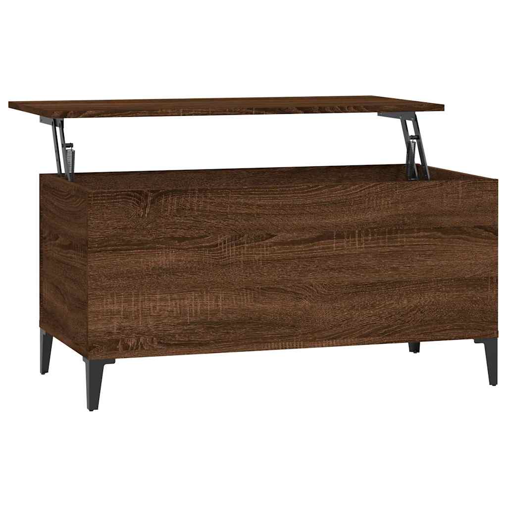 Table basse Chêne marron 90x44,5x45 cm Bois d'ingénierie - XIOS