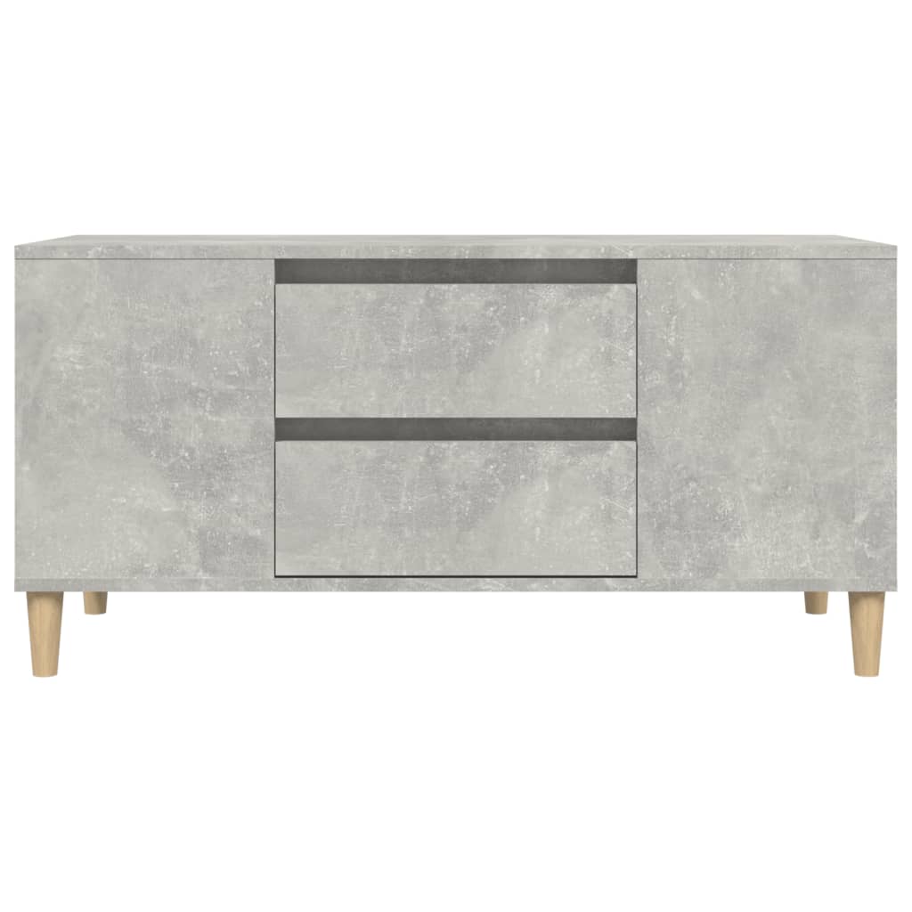 Meuble TV Gris béton 102x44,5x50 cm Bois d'ingénierie - XIOS