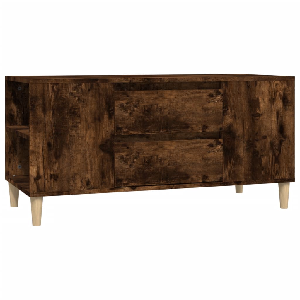 Meuble TV Chêne fumé 102x44,5x50 cm Bois d'ingénierie - XIOS