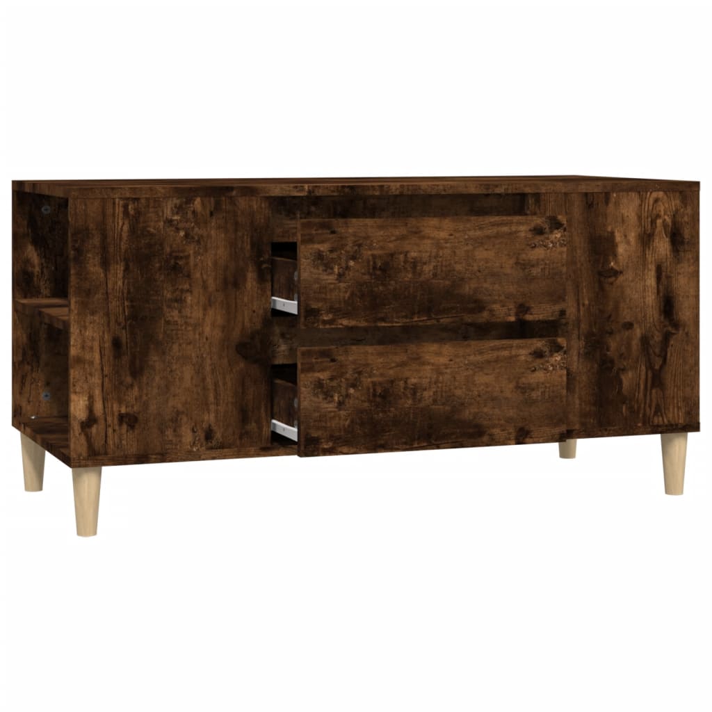 Meuble TV Chêne fumé 102x44,5x50 cm Bois d'ingénierie - XIOS