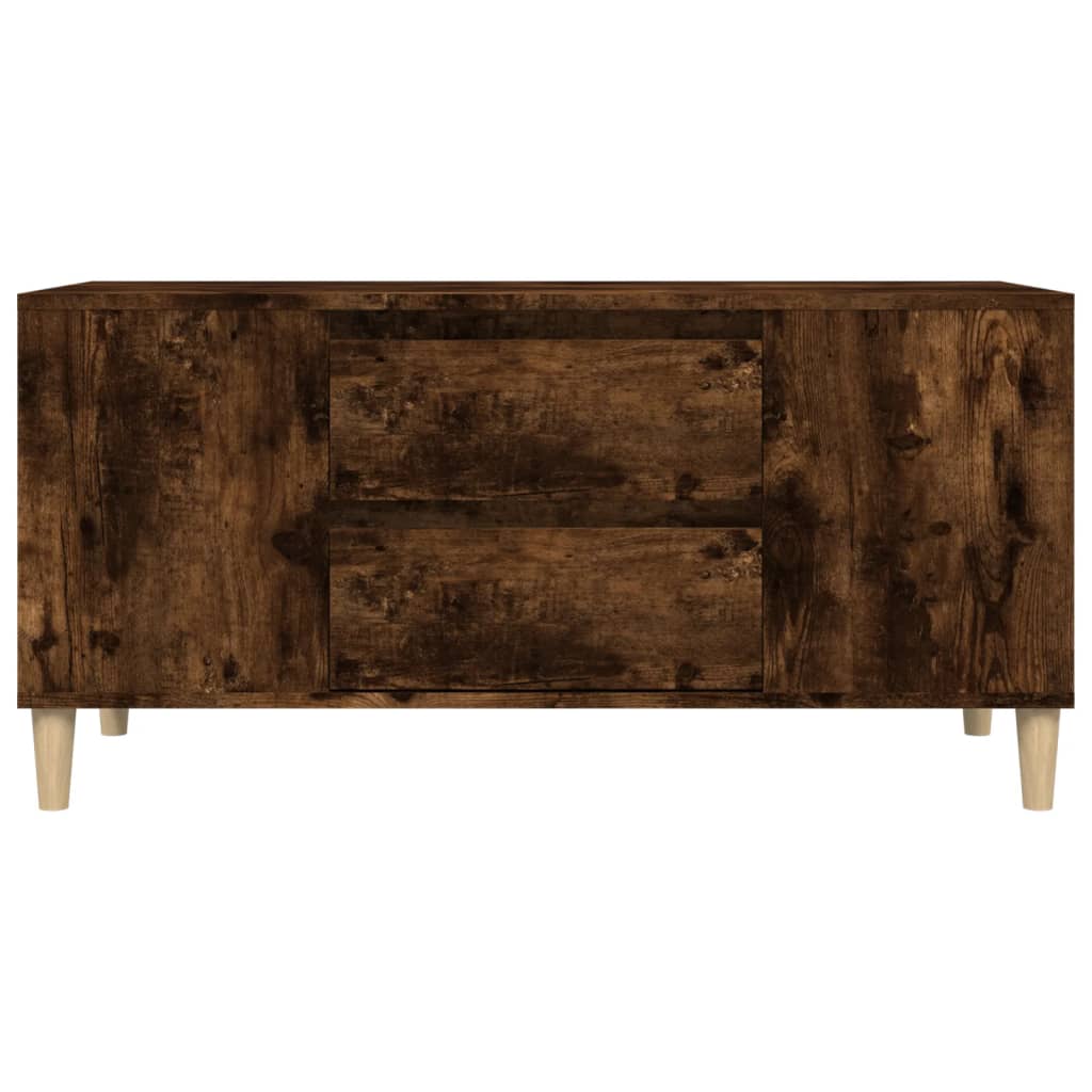 Meuble TV Chêne fumé 102x44,5x50 cm Bois d'ingénierie - XIOS