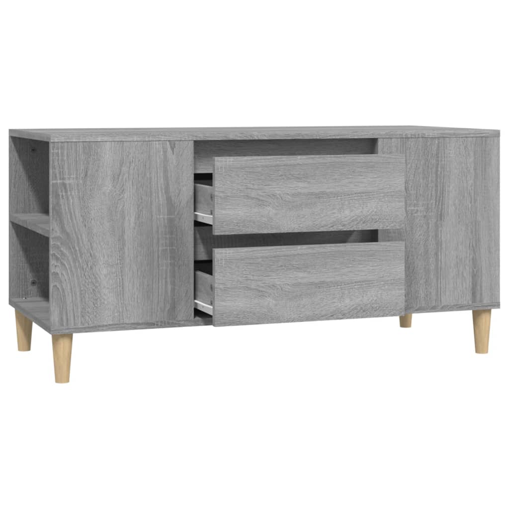 Meuble TV Sonoma gris 102x44,5x50 cm Bois d'ingénierie - XIOS
