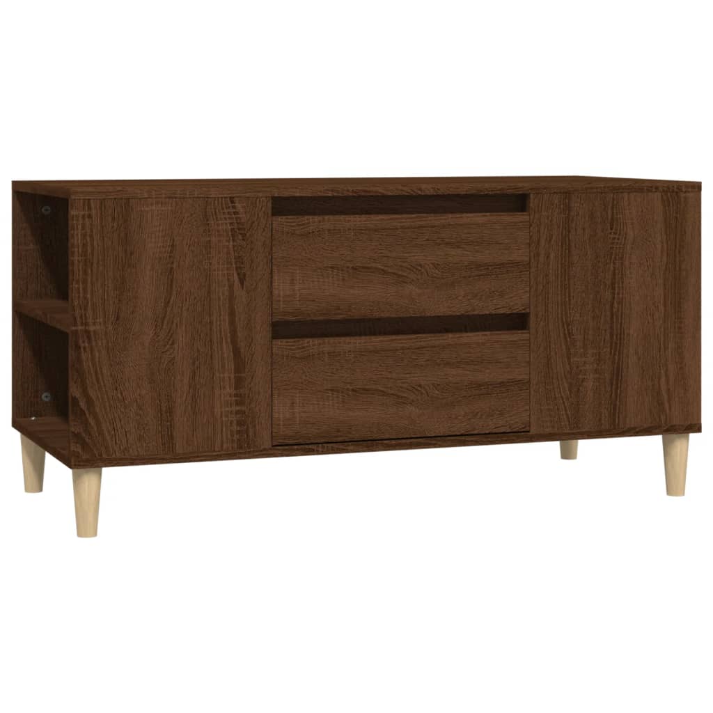 Meuble TV Chêne marron 102x44,5x50 cm Bois d'ingénierie - XIOS