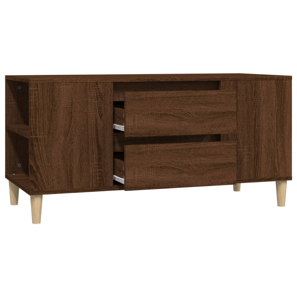 Meuble TV Chêne marron 102x44,5x50 cm Bois d'ingénierie - XIOS