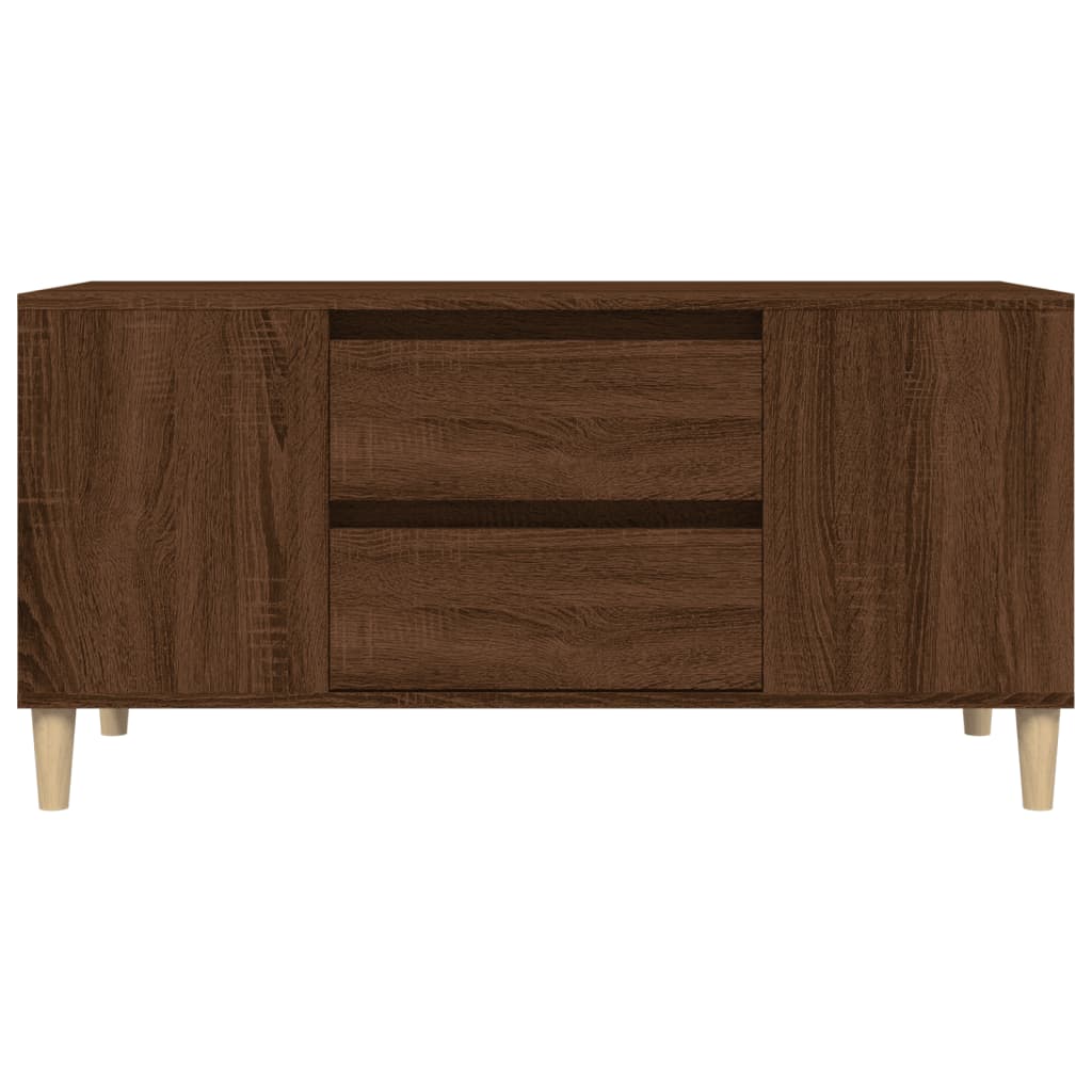Meuble TV Chêne marron 102x44,5x50 cm Bois d'ingénierie - XIOS