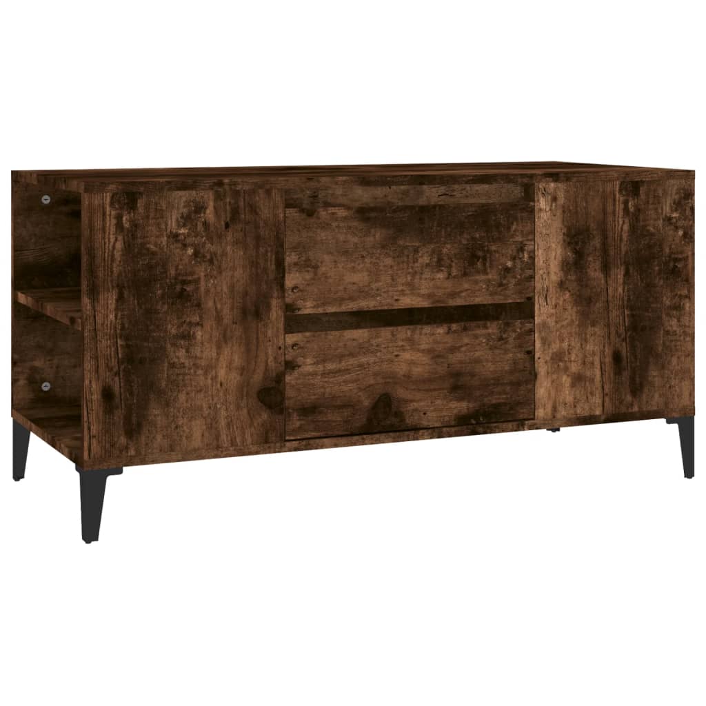 Meuble TV Chêne fumé 102x44,5x50 cm Bois d'ingénierie - XIOS