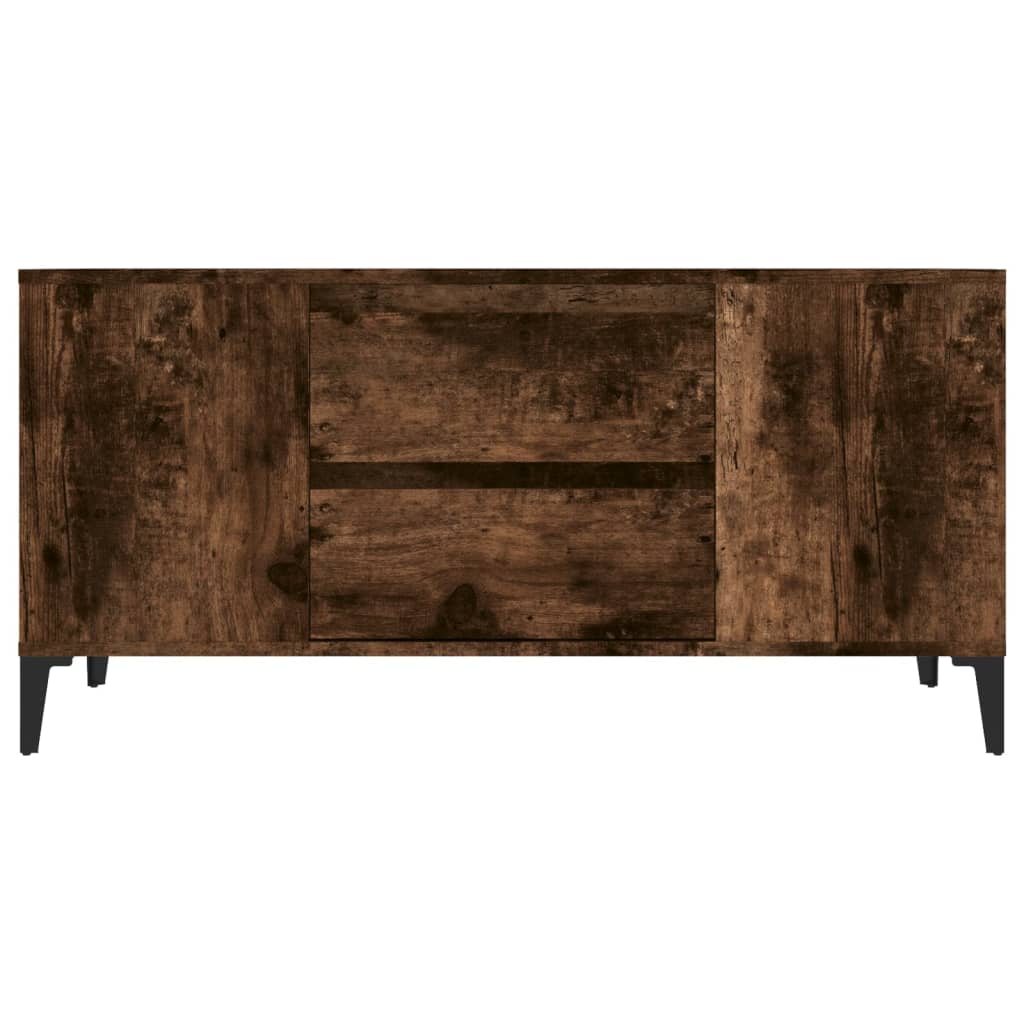 Meuble TV Chêne fumé 102x44,5x50 cm Bois d'ingénierie - XIOS