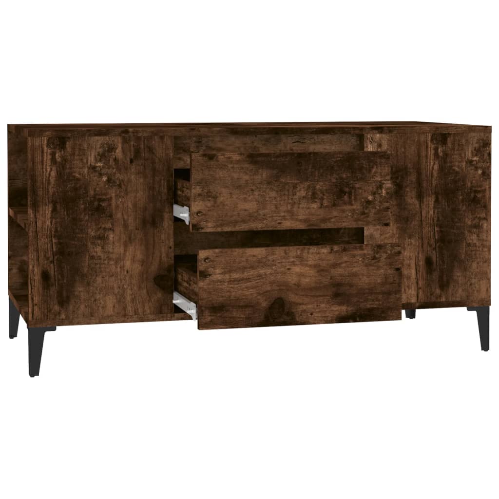Meuble TV Chêne fumé 102x44,5x50 cm Bois d'ingénierie - XIOS
