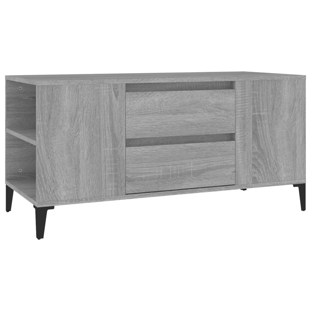 Meuble TV Sonoma gris 102x44,5x50 cm Bois d'ingénierie - XIOS