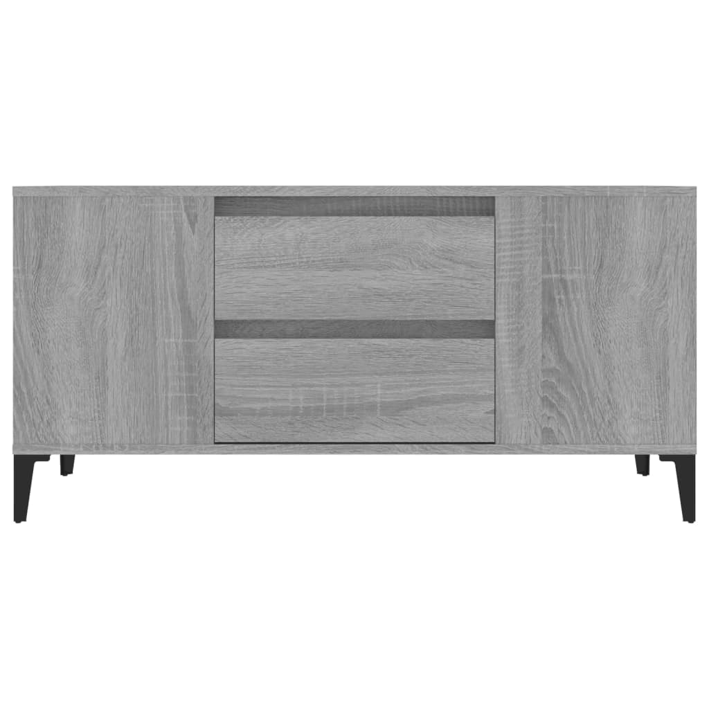 Meuble TV Sonoma gris 102x44,5x50 cm Bois d'ingénierie - XIOS