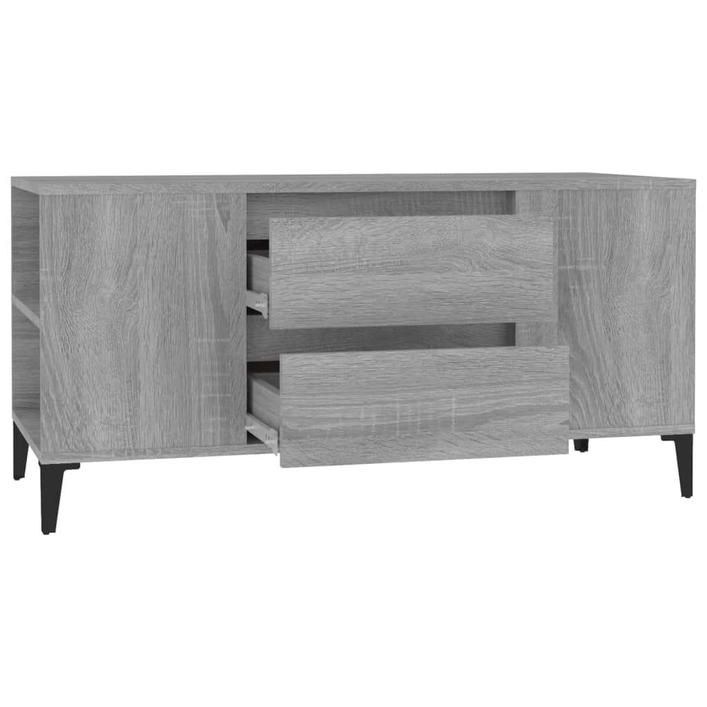 Meuble TV Sonoma gris 102x44,5x50 cm Bois d'ingénierie - XIOS