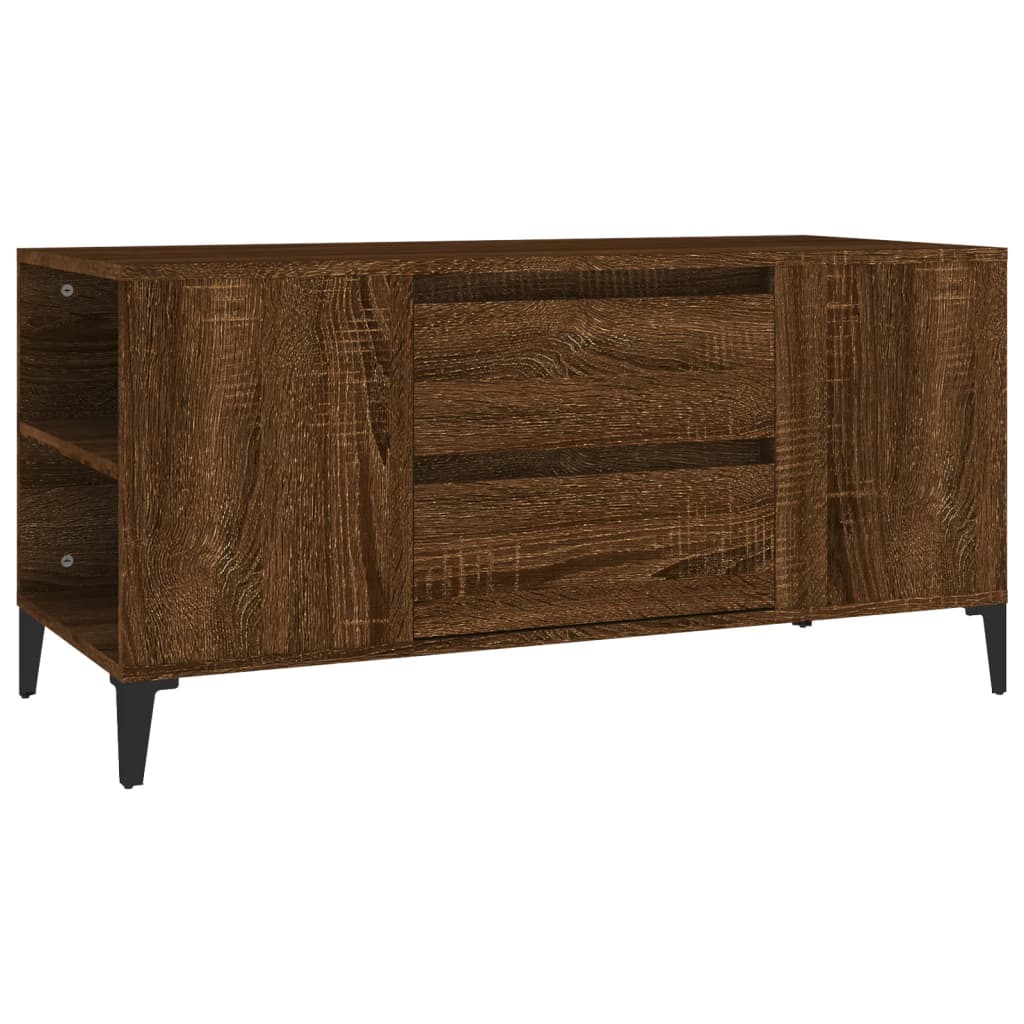 Meuble TV Chêne marron 102x44,5x50 cm Bois d'ingénierie - XIOS