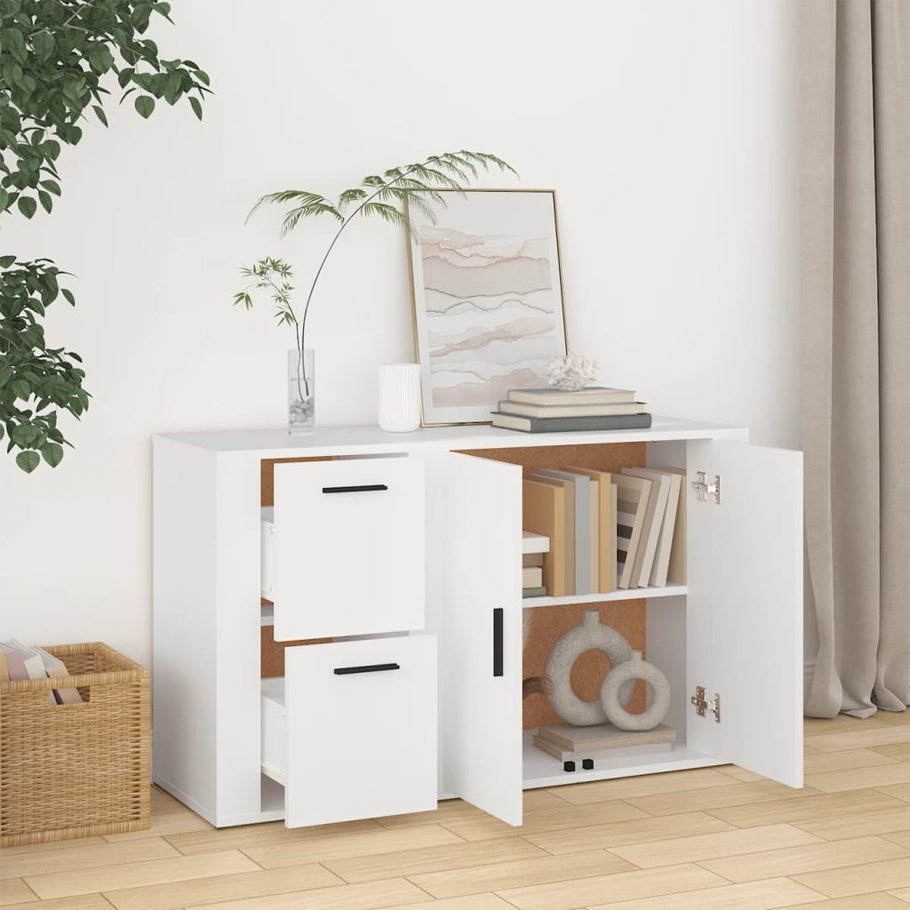 Buffet Blanc 100x33x59,5 cm Bois d'ingénierie - XIOS