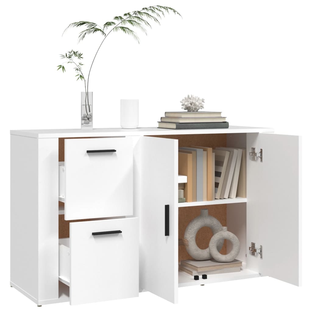 Buffet Blanc 100x33x59,5 cm Bois d'ingénierie - XIOS