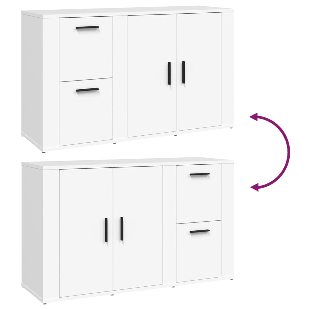 Buffet Blanc 100x33x59,5 cm Bois d'ingénierie - XIOS
