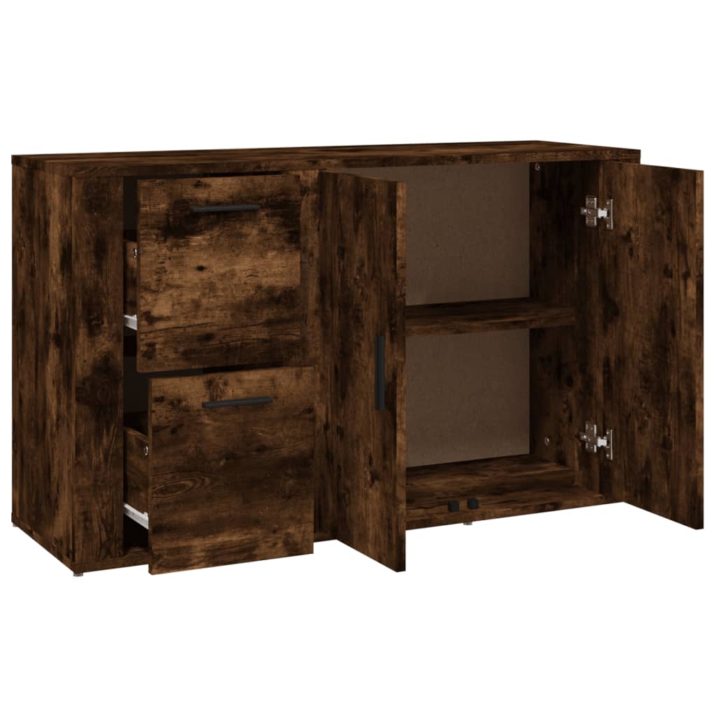 Buffet Chêne fumé 100x33x59,5 cm Bois d'ingénierie - XIOS