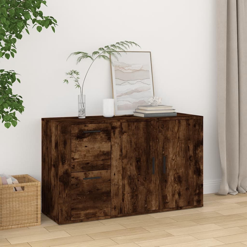 Buffet Chêne fumé 100x33x59,5 cm Bois d'ingénierie - XIOS
