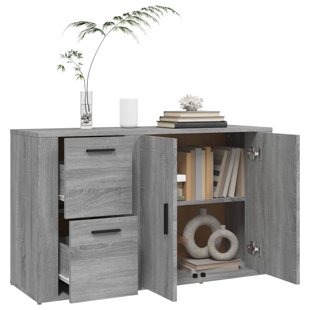 Buffet Sonoma gris 100x33x59,5 cm Bois d'ingénierie - XIOS
