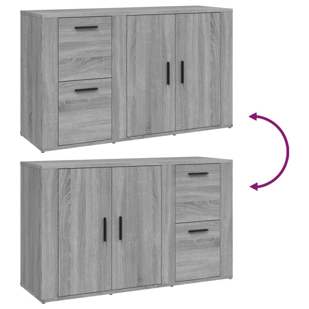 Buffet Sonoma gris 100x33x59,5 cm Bois d'ingénierie - XIOS