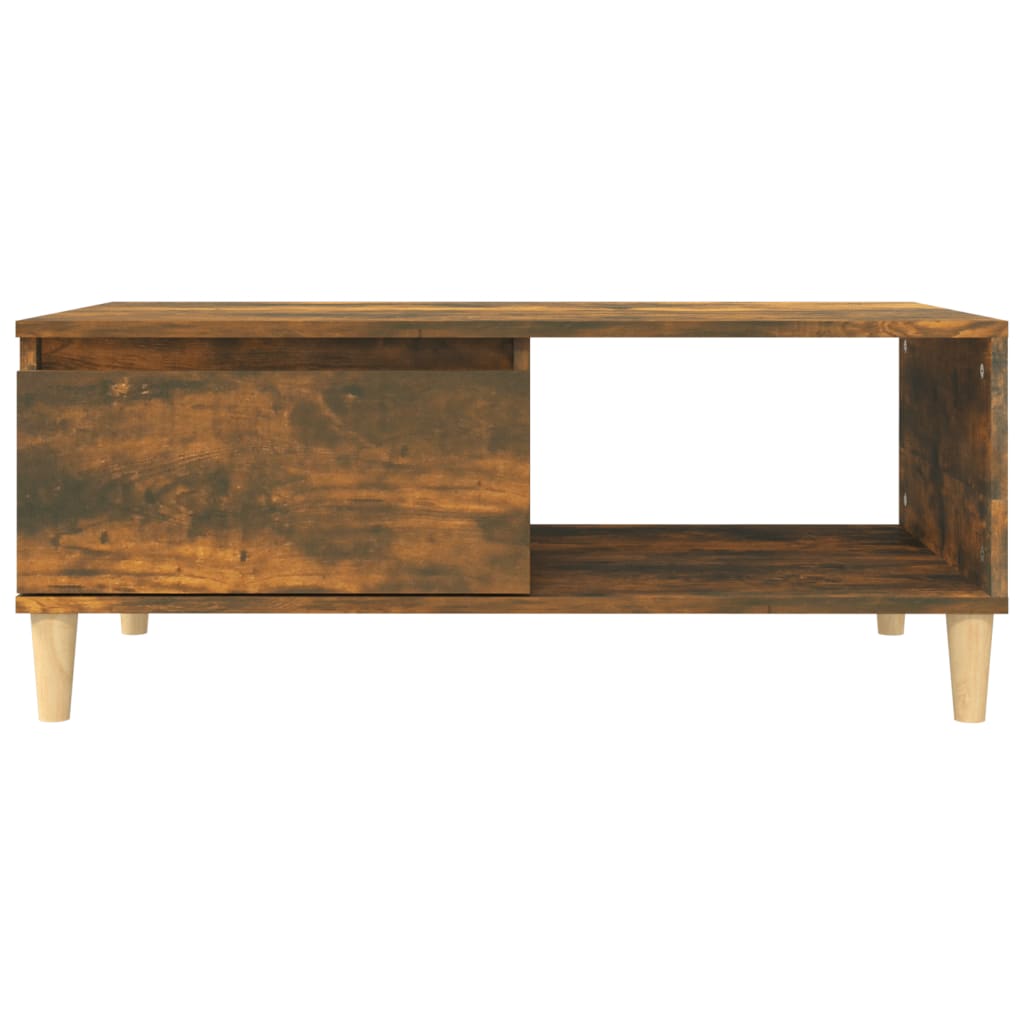 Table basse Chêne fumé 90x50x36,5 cm Bois d'ingénierie - XIOS