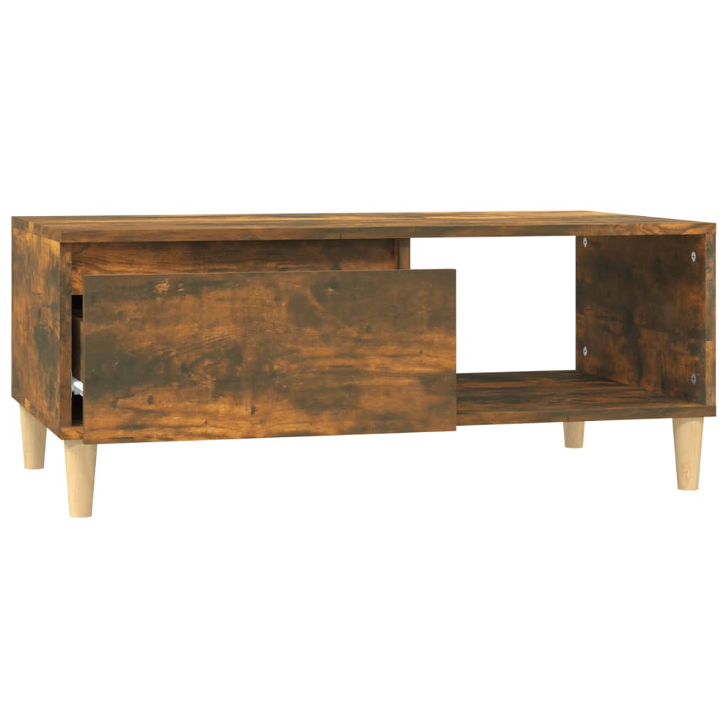 Table basse Chêne fumé 90x50x36,5 cm Bois d'ingénierie - XIOS