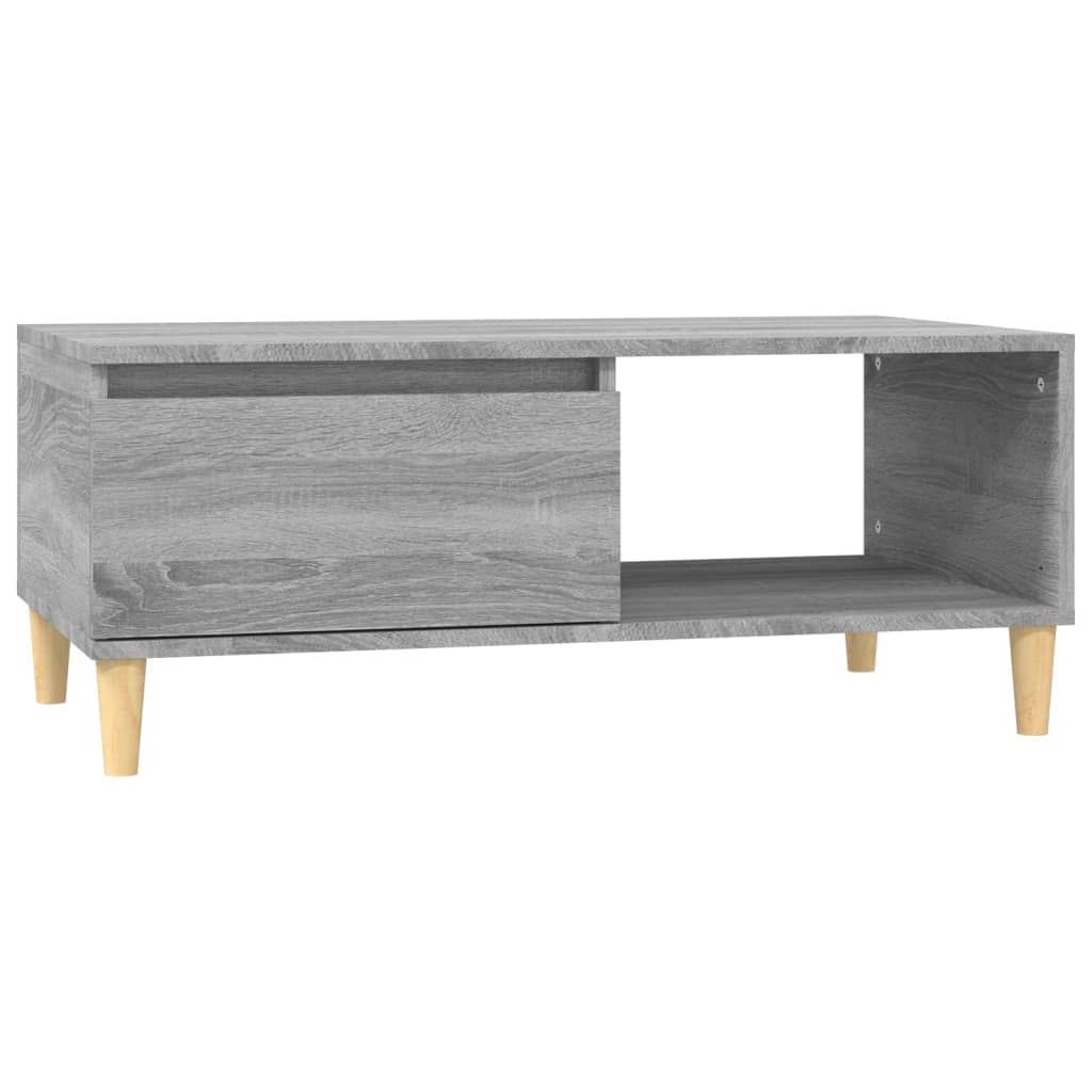 Table basse Sonoma gris 90x50x36,5 cm Bois d'ingénierie - XIOS