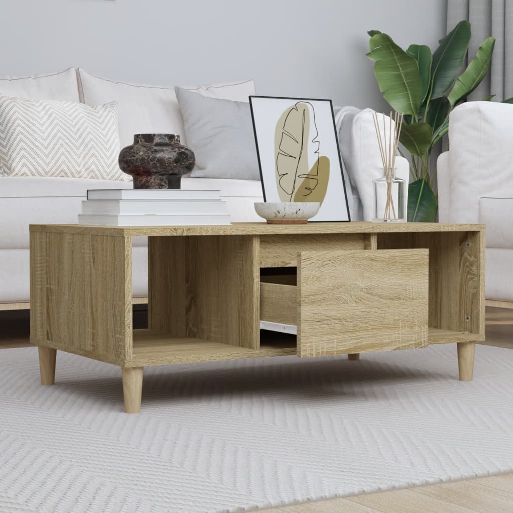 Table basse Chêne sonoma 90x50x36,5 cm Bois d'ingénierie - XIOS