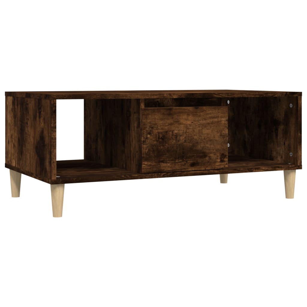 Table basse Chêne fumé 90x50x36,5 cm Bois d'ingénierie - XIOS