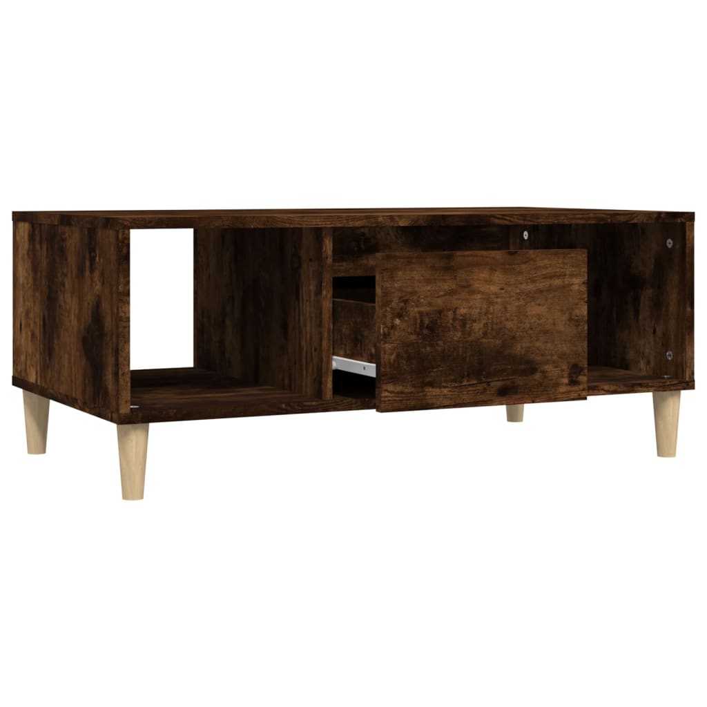 Table basse Chêne fumé 90x50x36,5 cm Bois d'ingénierie - XIOS